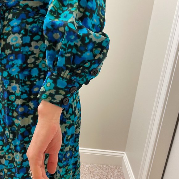 Floral Silk Blend Wrap Dress from GANNI - Picture 3 of 13